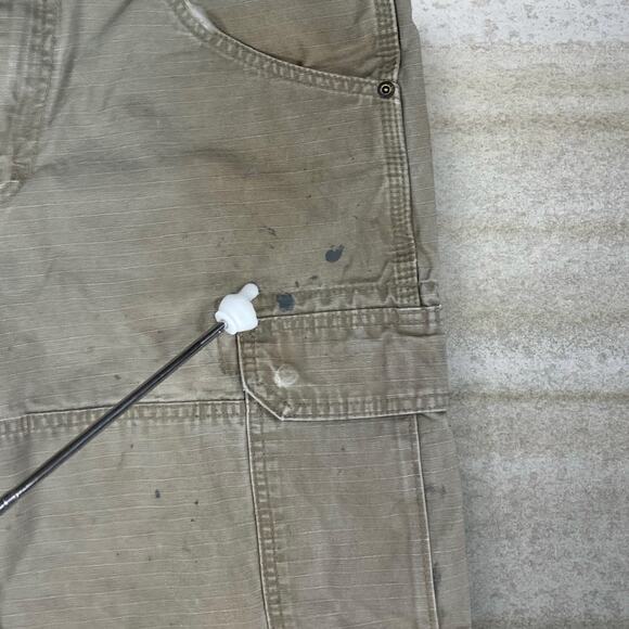 Vintage Wrangler Riggs Carpenter Pants Light Chocolate Brown Baggy Wide Leg 90s - Picture 13 of 13